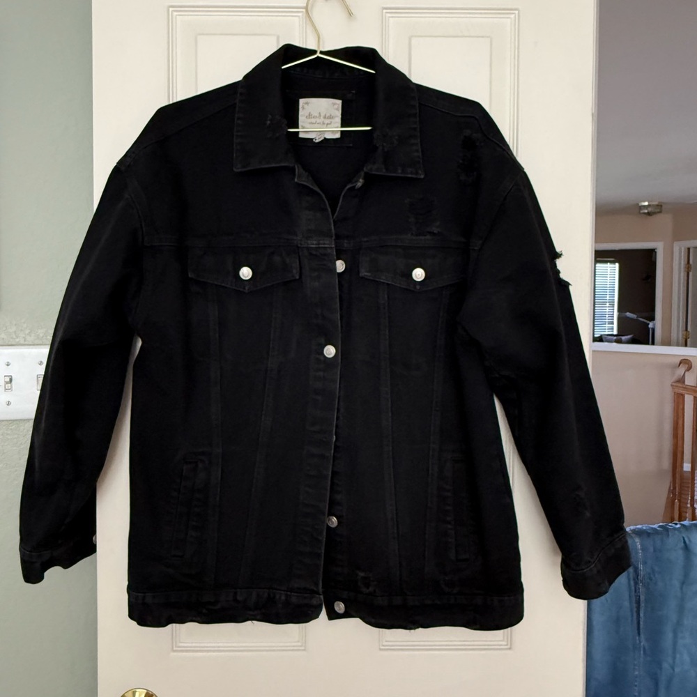 Altar'd State Charcoal Denim Jacket